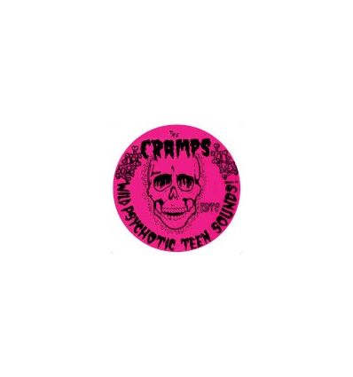 Badge 25 mm Vinyl Maniac - The Cramps - Wild Psychotic Teen Sounds